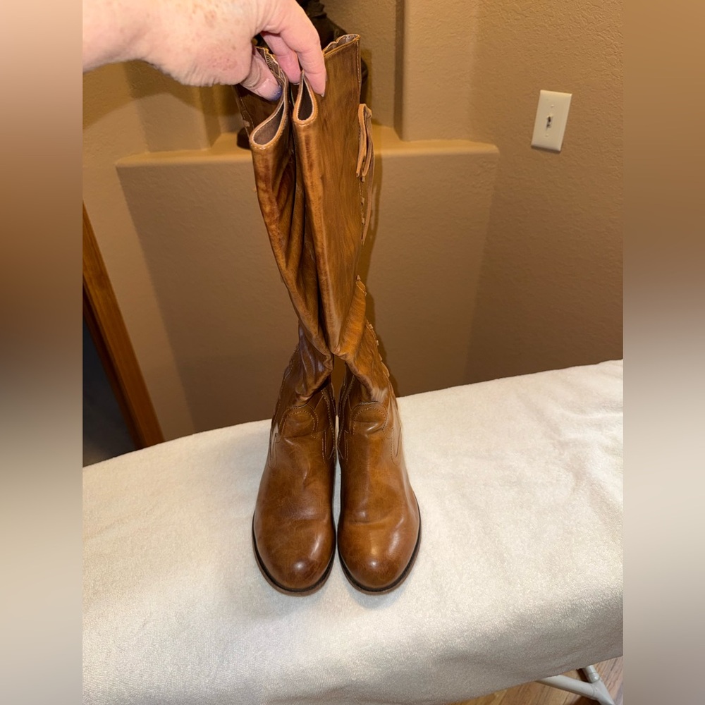Classic Women's Tall Riding Boots - Brown Leather